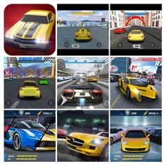 the screenshot shows different types of racing cars