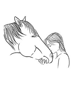 Brother And Sister Tattoo Ideas, Tatoo Dog, Sister Tattoo Ideas, Horse Outline, Horse Tattoo Design, Animal Tattoo Ideas