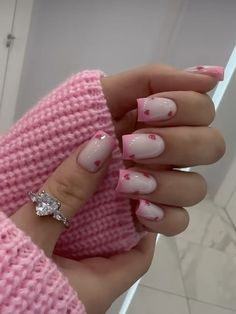 Multicolored Nails, Wow Nails, Casual Nails, Blush Nails, Work Nails, Valentine's Day Nails, Valentines Nails, Best Acrylic Nails