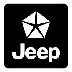 the jeep logo is black and white with an origami piece in the center