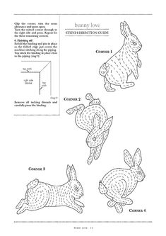 the instructions for how to make an origami bunny rabbit with its legs spread out