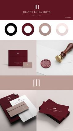 the logo and business card design for joanna lucia motta, an italian fashion label