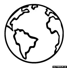 the earth with africa on it coloring pages for kids, printable and coloring