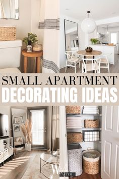 small apartment decorating ideas with text overlay