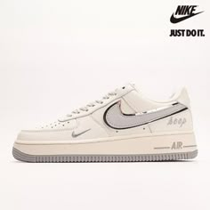 Nike Air Force 1 07 Low Keep Fresh Beige Light Grey Sliver BM1996-033 Air Force 1 Stussy Fossil, Single Clothes, Shoes For School, Minimalist Fashion Men, All Nike Shoes, Guys Clothing Styles, Cute Nike Shoes, Nike Air Force 1 07, Beige Light