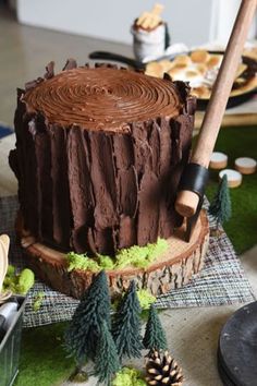 an image of a log cake on twitter