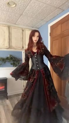 ༻¨*:·. annalyse.·:*¨༺ on Instagram: "vampire outfit for the last day of September   #vampire" Pretty Vampire Costume, Vampire Hunter Aesthetic Outfit, Vampire Outfit Women, Vampiric Outfits, Vampire Vocaloid, Vampire Girl Outfit, Vampire Outfit Female, Victorian Vampire Outfit, Vampire Dresses