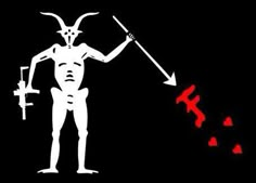 an image of a devil holding a sceptacle and pointing it at the ground