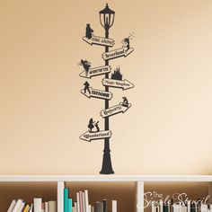 Library Book Destination Lamp Post Decal Wall Drawing Ideas Creativity, Ib Classroom, Wall Drawing Ideas, Simple Stencil, Library Signage, Middle School Classroom Decor, Reading Display, Vinyl Wall Lettering, Wall Lettering