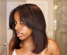 Honey Brown Hair, Natural Hair Short Cuts, Hair Inspiration Short, Blowout Hair, Flat Iron Hair Styles, Silk Press