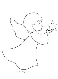 an angel holding a star in its hand