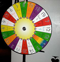 a colorful wheel of fortune with numbers on it