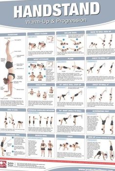 a poster with instructions on how to do handstand