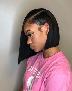 Bob Weave Hairstyles, Black Women Weave Hairstyles, Quick Weave Bob, Bob Weave, Black Bob Hairstyles, Asymmetrical Bob Haircuts, Asymmetrical Bob, Choppy Bob Hairstyles