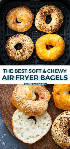 the best soft and chewy air fryer bagels