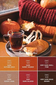 the color scheme for fall is red, orange, and brown