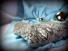 Handmade by Judy Majoros -Bubble Python  leatherette handbag.Recycled bag