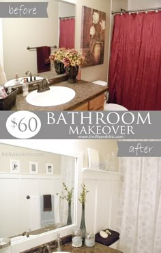 bathroom makeover before and after on pinterest