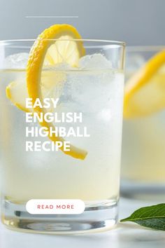 A stunning close-up of a refreshing English Highball cocktail, featuring brandy, vermouth, and a sparkling fizz. Perfect for any celebration or casual get-together, this easy recipe is a fantastic addition to your cocktail collection.