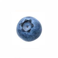 a blueberry with a hole in the middle on a white background