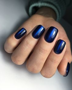 Fall Trend Navy Blue Fall Nails, Fall Dip Nails, Fall Blue Nails, Fall Dip, Blue Gel Nails, Navy Nails, Navy Blue Nails, Halloween Acrylic Nails