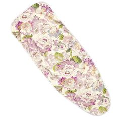 an image of a flowered sleeping bag on a white background with pink and green flowers