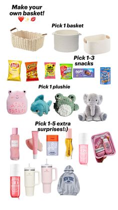 School Backpack Essentials, Girly Christmas Gifts, Care Basket, Holiday Baskets, Cool Gifts For Teens, Cute Birthday Ideas