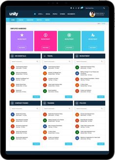 an ipad displaying the user's menus and options for using them on their website