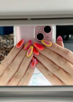 Oct 8, 2024 - #auranails #nails #summernails #nailsofinstagram #nailsoftheday #acrylic #airbrush #acrylicnailsforsummer #acrylicnaildesigns #almondshapenails #gelnails #gelpolish #summervibes #nailart