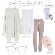 Sweatpants Lounge Outfit, Lounge Wear Work From Home, Work From Home Fits, Feminine Stay At Home Outfits, Polished Sporty Outfits, Comfy Work From Home Outfits Summer, What To Wear At Home Outfits Ideas, Lounge Work Outfit, Cozy Weekend Outfit