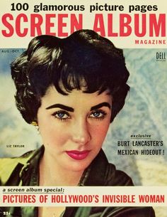 an old magazine cover with a woman's face on the front and bottom page