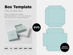 the box template is open and ready to be printed