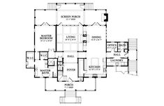 the first floor plan for this house shows the living areas and dining room, as well as