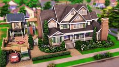 Fun Family Home, Tudor Decor, Sims 4 Loft, The Sims 4 Lots, Sims 4 Bedroom