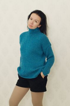 Snug Turtleneck Winter Sweater, Casual Chunky Knit Polo Sweater For Winter, Winter Chunky Knit Long Sleeve Polo Sweater, Cozy Knit Turtleneck Sweater, Fall Long Sleeve Chunky Knit Polo Sweater, Fall Chunky Knit Long Sleeve Polo Sweater, Long Sleeve Chunky Knit Polo Sweater, Cozy Blue Acrylic Sweater, Chunky Knit Long Sleeve Polo Sweater