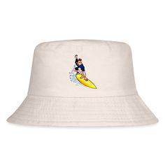 Surfer - Kid's Bucket Hat Beachy Outdoor Bucket Hat, Summer Fishing Durable Bucket Hat, Summer Fishing Bucket Hat, Eco-friendly Bucket Hat For Beach, Fishing Bucket Hat, Surfer Kids, Kids Bucket Hat, Cool Dude, Summer Beach