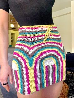 Crochet Skirt Pattern Free, Skirt For Winter, Square Skirt, Retro Crochet, Crochet Terminology, Bodysuit Pattern, Skirt Pattern Free, Crochet Skirt Pattern, Crochet Wearables