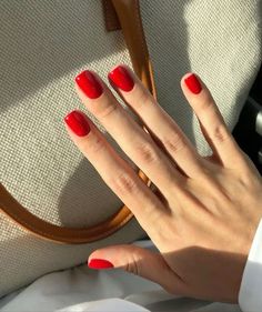 Bright Red Gel Nails, Gel Nails Red, Nail Care Products, French Nail, French Beauty, Strong Nails, Elegant Nails