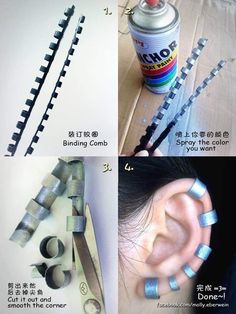 an iphone screenshot shows different types of ear piercings and how to use them