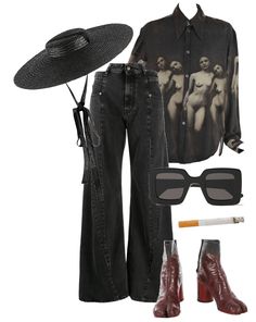 Coven Outfit, Outfit Ideas For High School, Modern Goth, If I Was A, Black Clothing, Acetate Sunglasses, Eclectic Fashion, Outfit Maker, Outfit Shoplook