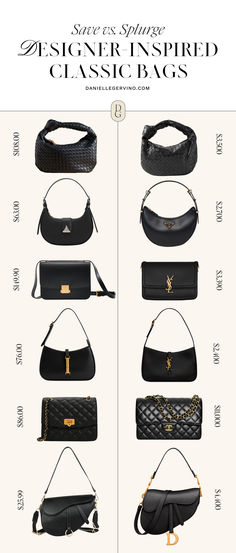 SAVE VS. SPLURGE DESIGNER BAGS | ysl, ysl bag, saint Laurent, prada bag, bottega veneta bag, dior bag, dior bags, classic designer bags, designer bag lookalikes, designer inspired bags, crossbody bags, shoulder bags, black bag, black leather bag, leather bags, staple bag, staple bags, staple purses, staple purse, amazon finds, mango Designer Bag Inspiration, Prada Bag Crossbody Black, Dior Bag Aesthetic Outfit, Luxury Brands Bags, Trendy Shoulder Bags 2024, 2024 Bags Trends Women, Ysl Shoulder Bag Outfit, Mango Bag Outfit, Best Ysl Bags