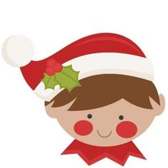 a boy wearing a santa hat with holly on it