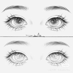 two different views of an eye, one with long lashes and the other with large eyelashes