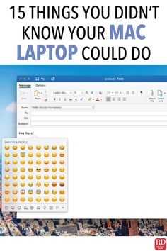 an image of laptop keyboard with text that reads 15 things you didn't know your mac laptop could do