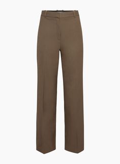 AGENCY PANT | Aritzia Chic Tailored Work Pants For Office, Sleek Straight Silhouette Pants With Pressed Crease, Sleek Straight Pants With Pressed Crease, Tailored Straight Leg Work Pants For Office, Elegant Formal Wide Leg Pants With Straight Silhouette, Timeless Pantsuit With Welt Pockets For Business Casual, Timeless Business Casual Pantsuit With Welt Pockets, Tailored Straight-leg Dress Pants For Office, Timeless Workwear Pants With Concealed Placket