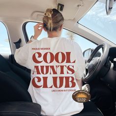 Celebrate the unique bond of aunt-hood with our "Cool Aunts Club Tshirt," perfect for any future aunt, new aunt, or sister-in-law. This cozy and stylish tshirt is an ideal gift for those recently promoted to aunt or as a thoughtful present for any member of the Cool Aunt Club. It's more than just an aunt sweater; it's a symbol of love and a fun way to show off your cool aunt status, making it a perfect choice for any aunt-related celebration or as a surprise gift.    Q U I C K * F A C T S * ✺100 Cool Aunt Club Shirt, Cool Aunt Club, Aunt Tshirt, Aunt Sweater, Promoted To Aunt, Club Tshirt, Cool Aunt, Aunt Shirt, New Aunt