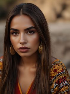 Mexican model woman with brown Yellow skin indigenous 2 Latina Photography, Ecuador Women, Portraits Reference, Heads Drawing, Mexican Beauty, Mexican Models, Clown Girl, Yellow Skin, 100 Heads