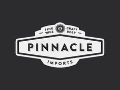 the pinnacle logo is shown on a black background