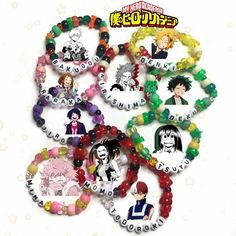 Live Backgrounds, Bracelets Etsy, Anime Friendship, Anime Jewelry, Bracelet Craft Diy