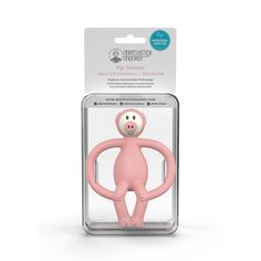 a pink toy in the shape of a pig with its hands on it's hips